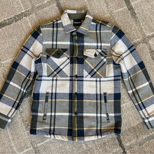 Barbour Kids' Tartan Plaid Cotton Overshirt Size Medium